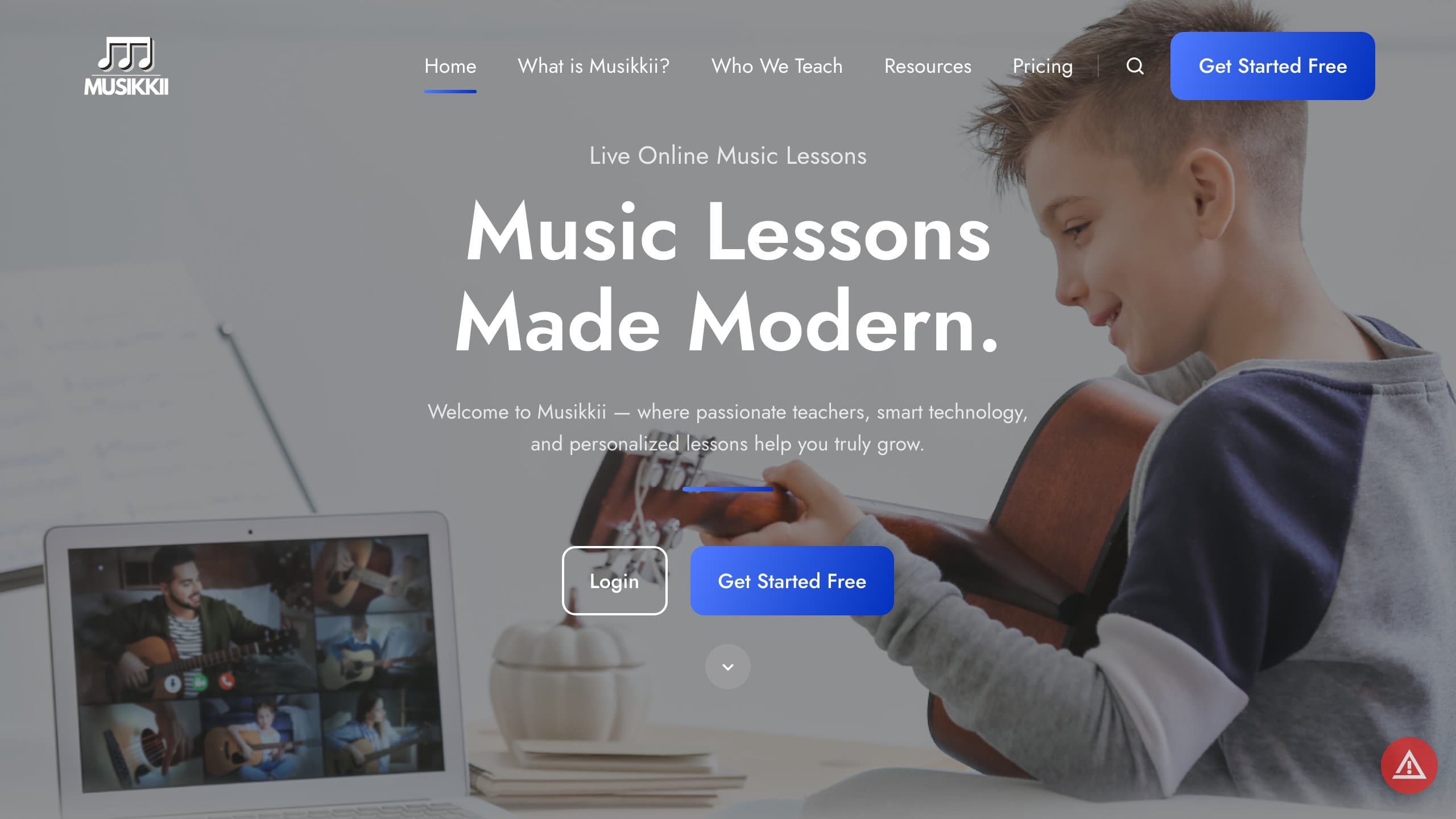 Musikkii website preview