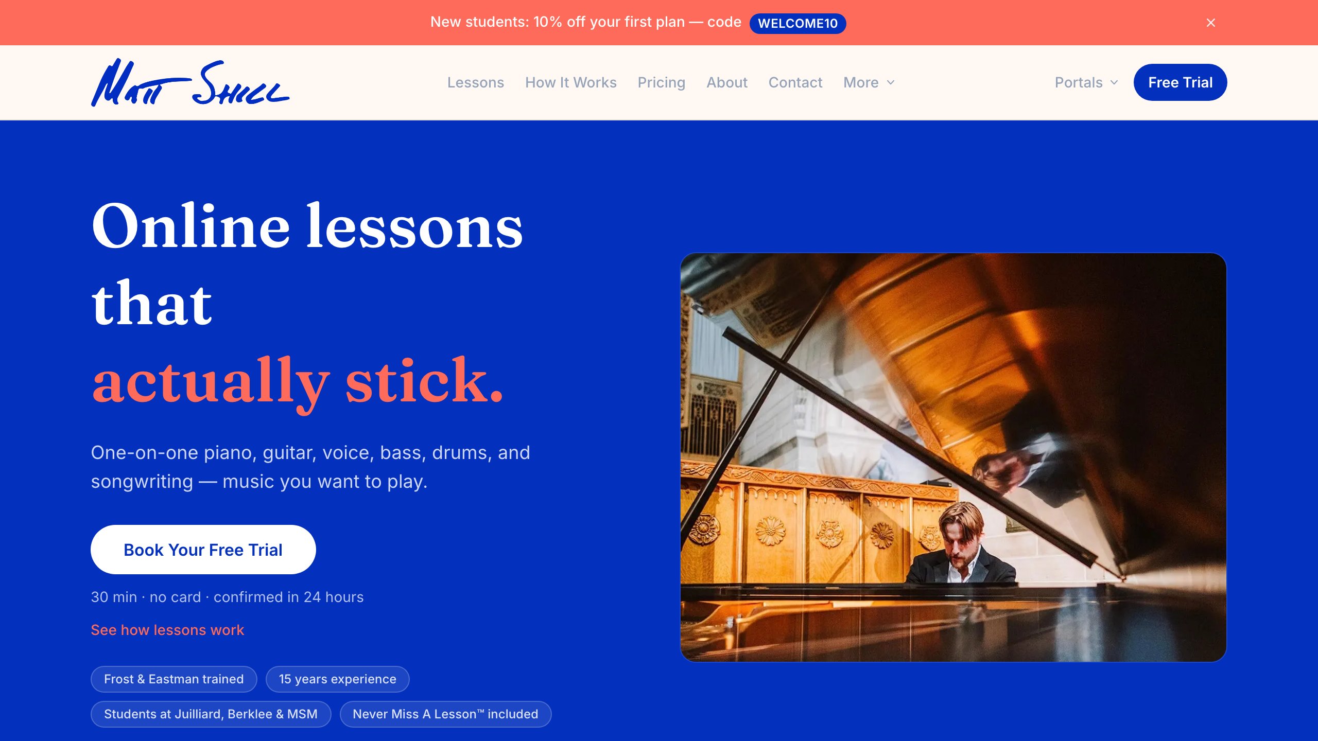 Matt Shill Music website preview