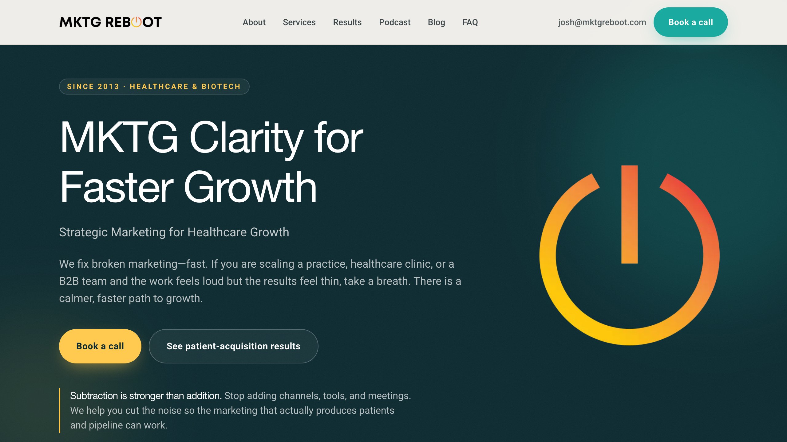 MKTG Reboot website preview